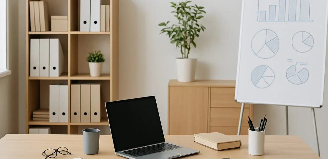 Oficina moderna y minimalista